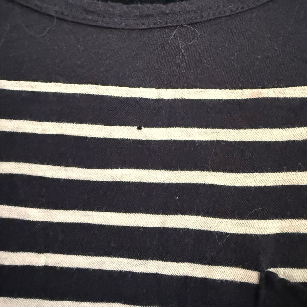 Madewell | Black and White Striped Long Sleeve Tee | Medium - Picture 4 of 8